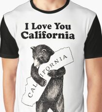 Vintage I Love You California Graphic T-Shirt