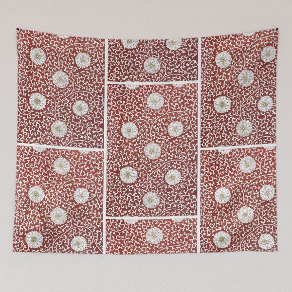 Item preview, Chinese Pattern with White Flowers designed and sold by minimalcinema.