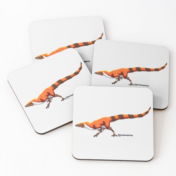 Item preview, Illustration Coloured Sinosauropteryx sp. Dinosaur Mesozoic designed and sold by DiablHorse.