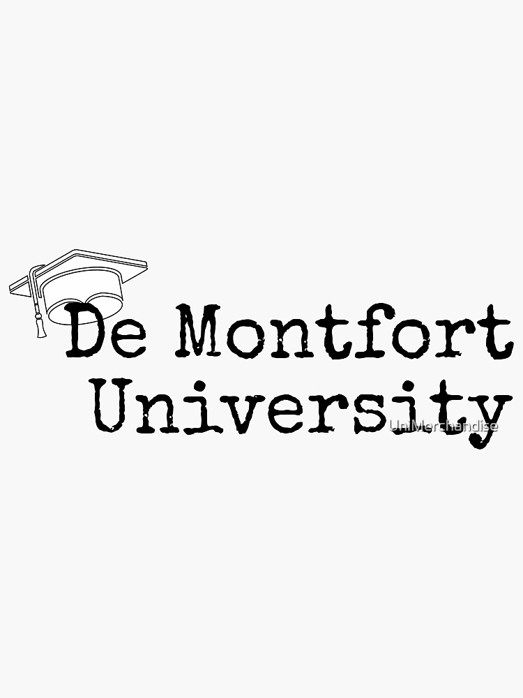 "De Montfort University" Sticker for Sale by UniMerchandise Redbubble