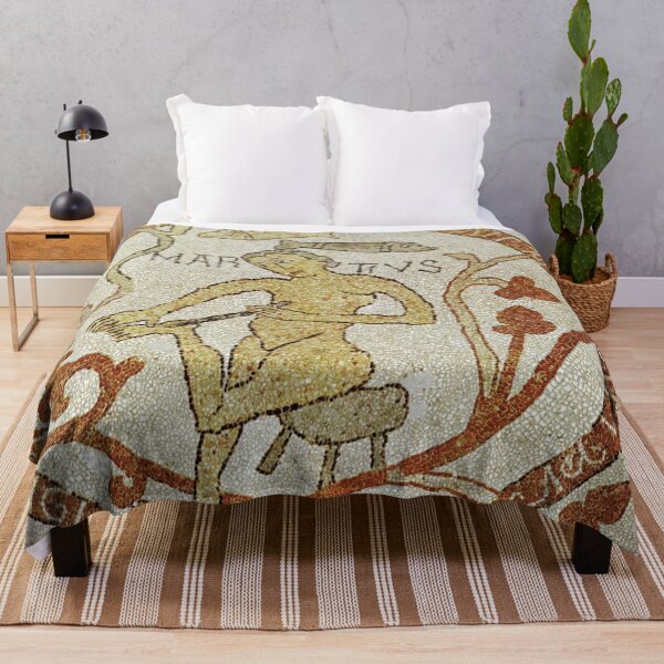Item preview, Strange mosaic of a Nude man painting his foot Medieval design designed and sold by Vintage Designs +.