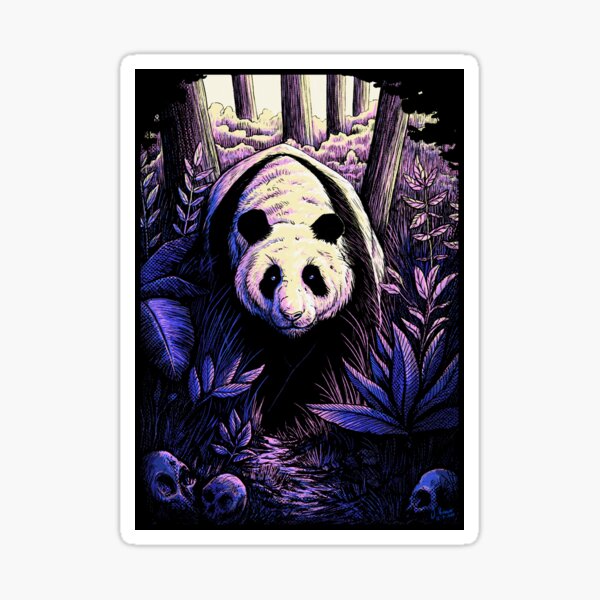 Panda Forest Sticker
