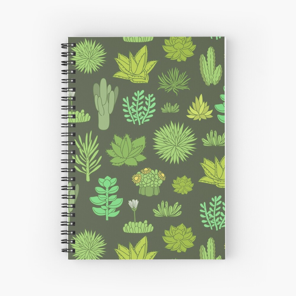 Succulents and cactus. For cacti plant lover Spiral Notebook