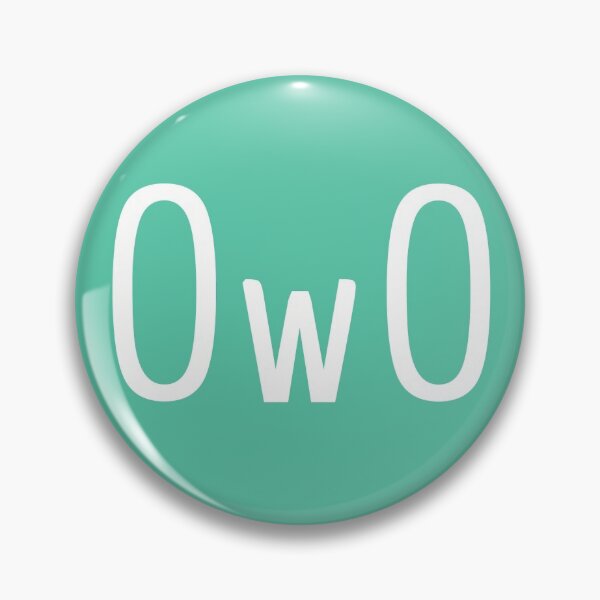 Item preview, OwO - the cute blank stare. White on biscay green. designed and sold by PrintPit.