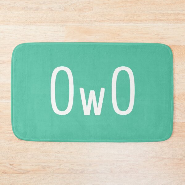 Item preview, OwO - the cute blank stare. White on biscay green. designed and sold by PrintPit.