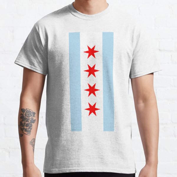 Flag of the City of Chicago - Chicago Flag - T-Shirt