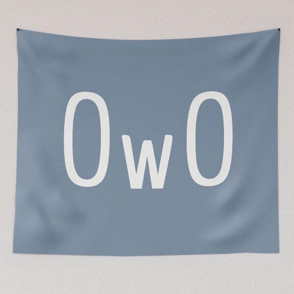 Item preview, OwO - the cute blank stare. White on faded denim. designed and sold by PrintPit.