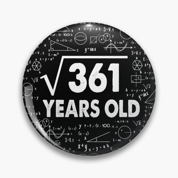 Artikelvorschau, 19 Jahre alt 19. Geburtstag Geschenk Quadratwurzel von 361 Science Lover Gifts Bday entworfen und verkauft von smtworld.