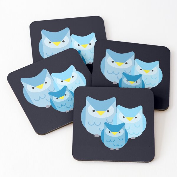 Item preview, Owl Family - Blue designed and sold by madtoyman.