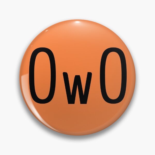 Item preview, OwO - the cute blank stare. Black on Orange peel. designed and sold by PrintPit.