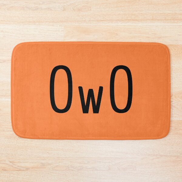 Item preview, OwO - the cute blank stare. Black on Orange peel. designed and sold by PrintPit.