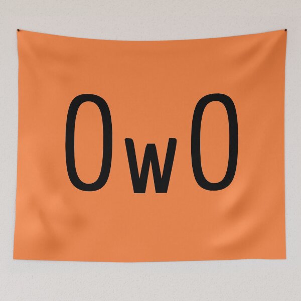 Item preview, OwO - the cute blank stare. Black on Orange peel. designed and sold by PrintPit.