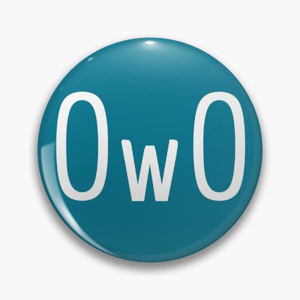 Item preview, OwO - the cute blank stare. White on mosaic blue. designed and sold by PrintPit.