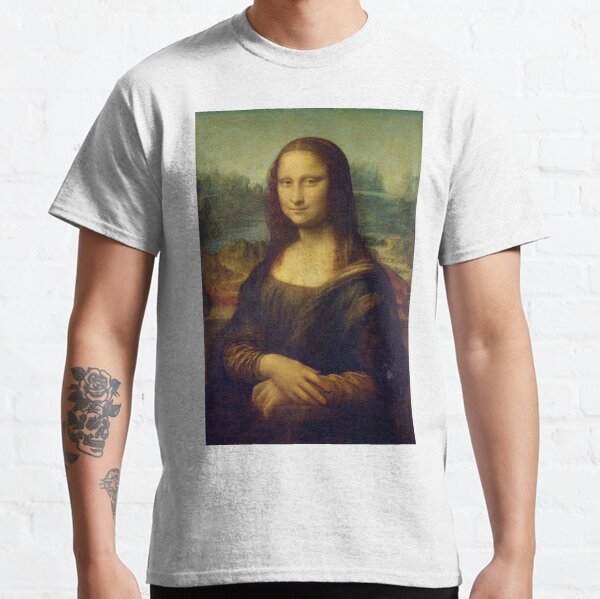 FOR OFF White Men's Short Sleeve Tee Mona Lisa Oil Painting T-Shirt
