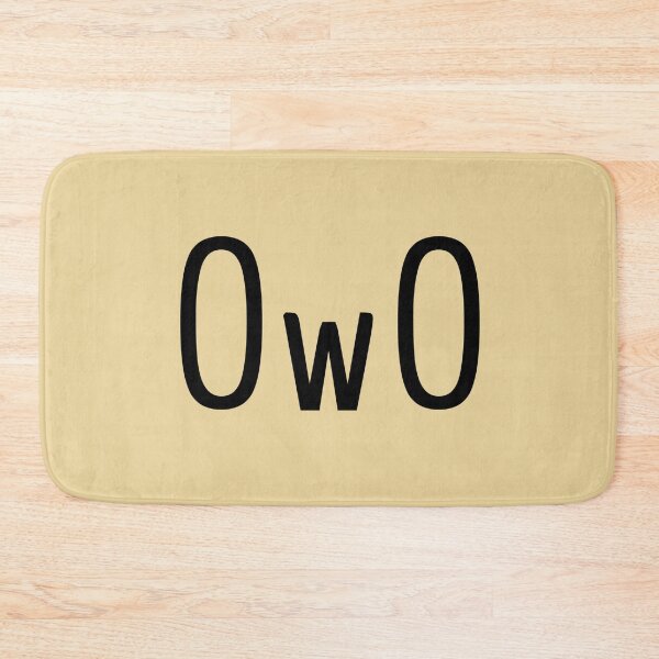 Item preview, OwO - the cute blank stare. Black on sunlight beige. designed and sold by PrintPit.