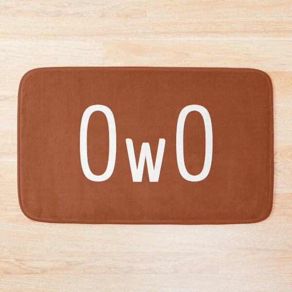 Item preview, OwO - the cute blank stare. White on cinnamon stick brown. designed and sold by PrintPit.