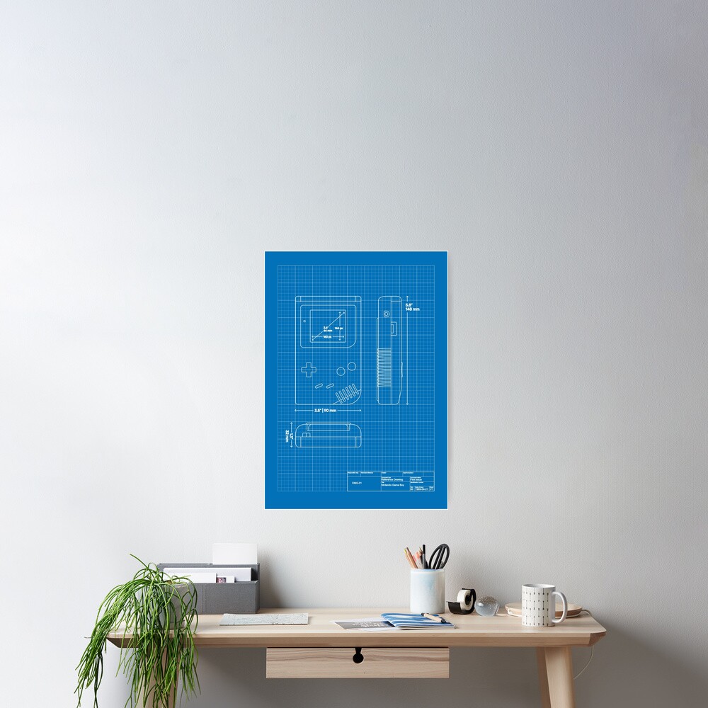 Game Boy blueprint Poster
