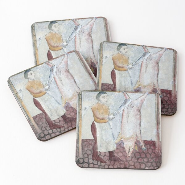 Item preview, Butchering a pig Medieval design designed and sold by Vintage Designs +.