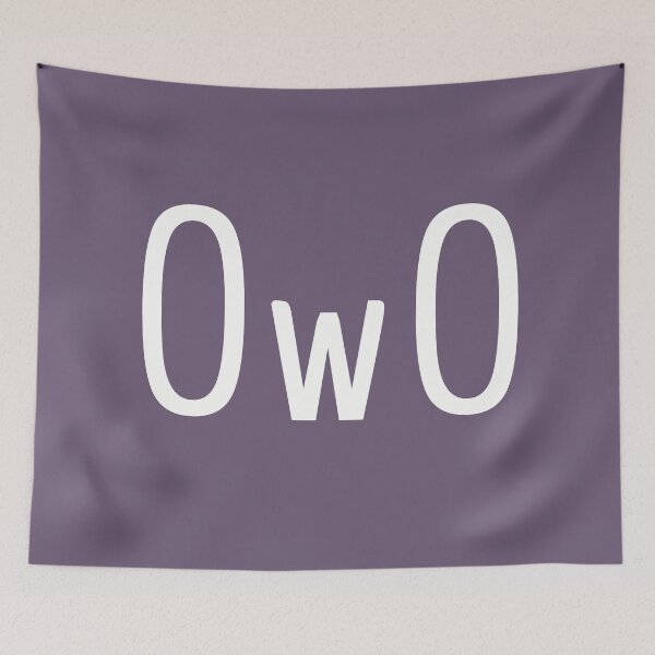 Item preview, OwO - the cute blank stare. White on grape compote. designed and sold by PrintPit.