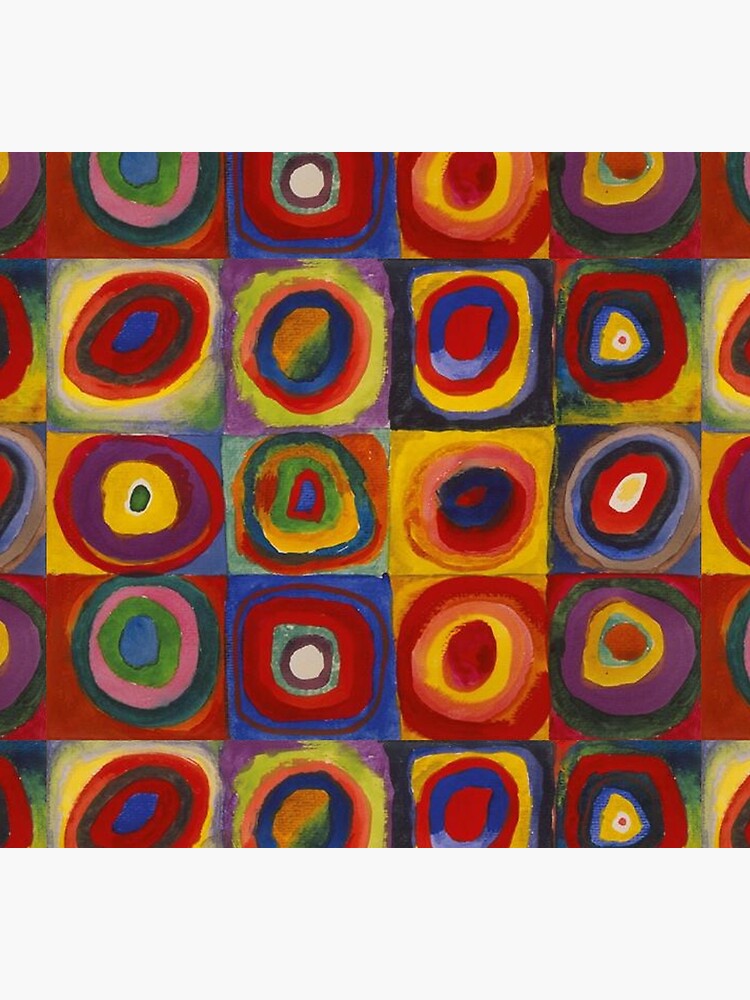 étude De Couleurs Carrés Avec Cercles Concentriques Chaussettes « Wassily Kandinsky, étude des couleurs, carrés avec