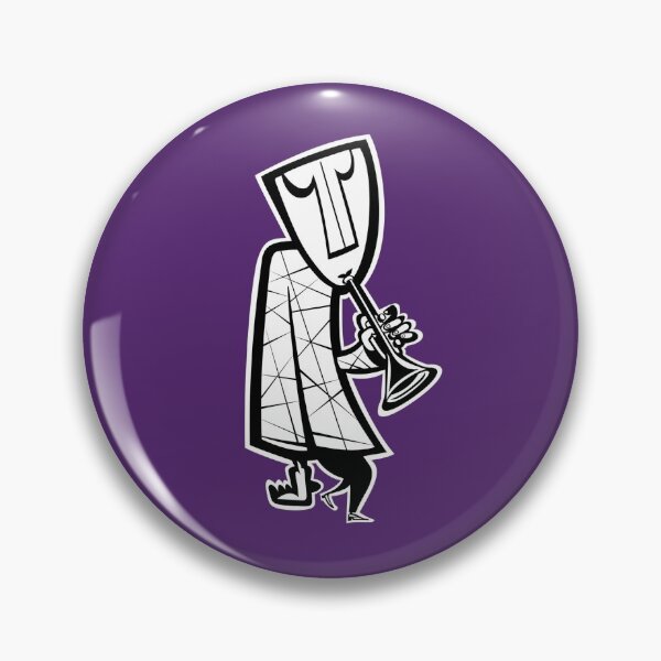 Item preview, Jazzman Horn - purple background designed and sold by KenRinkel.
