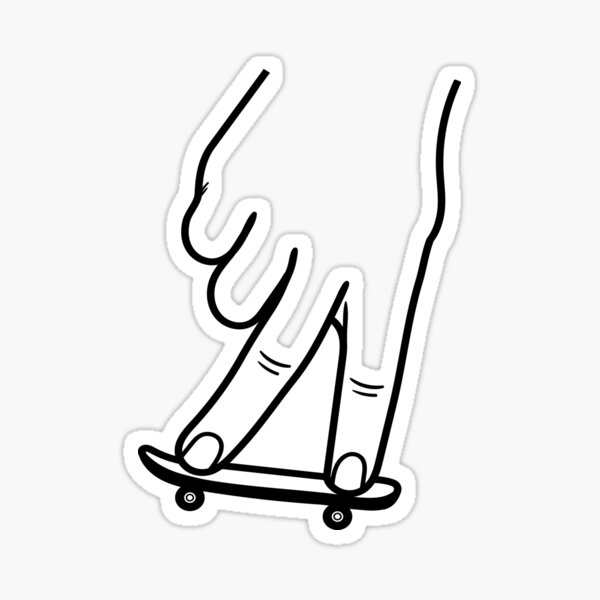 Colección de pegatinas de herramientas de skate dibujadas a mano