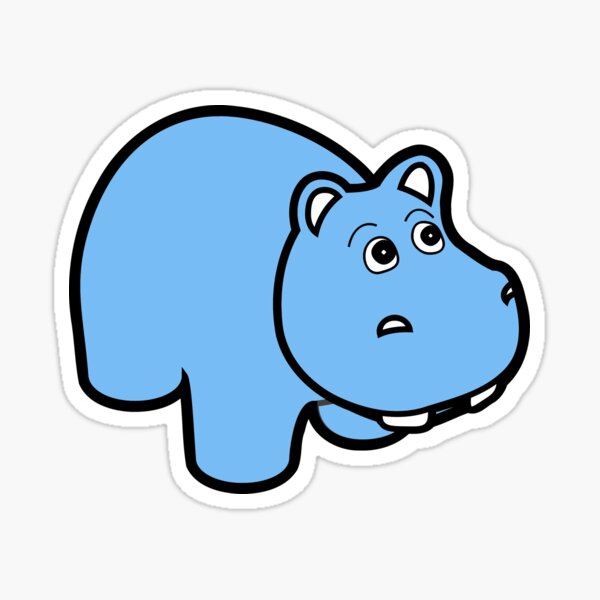 "House Hippo " Sticker for Sale by Calebdu1 Redbubble