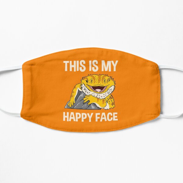 This Is My Happy Face Bearded Dragon Flat Mask