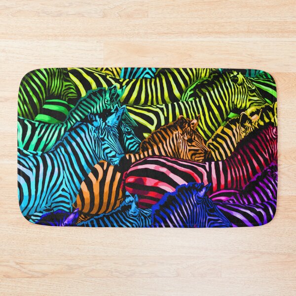 Item preview, Rainbow bright colors painted Zebras designed and sold by Jennifer Stedman.