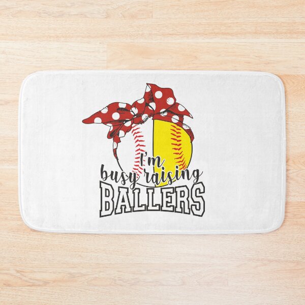Item preview, I'm Busy Raising Ballers Softball Baseball Ball Red Bandana Funny Coaching Gift For Mom designed and sold by alenaz.