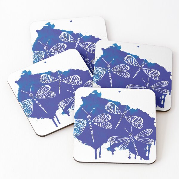 Item preview, Color Me Dragonflies : Watercolor Blue designed and sold by Janelle Wourms.