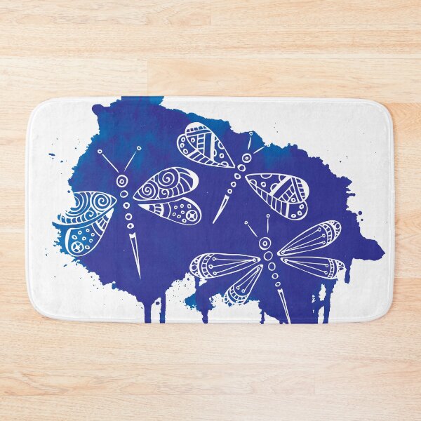 Item preview, Color Me Dragonflies : Watercolor Blue designed and sold by Janelle Wourms.