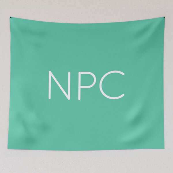 Item preview, Copy of Cosplay as a NPC with this! White on biscay green. designed and sold by PrintPit.