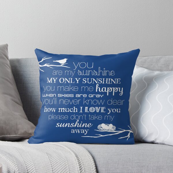 Item preview, You Are My Sunshine – Nest – Square – White on Blue designed and sold by Janelle Wourms.