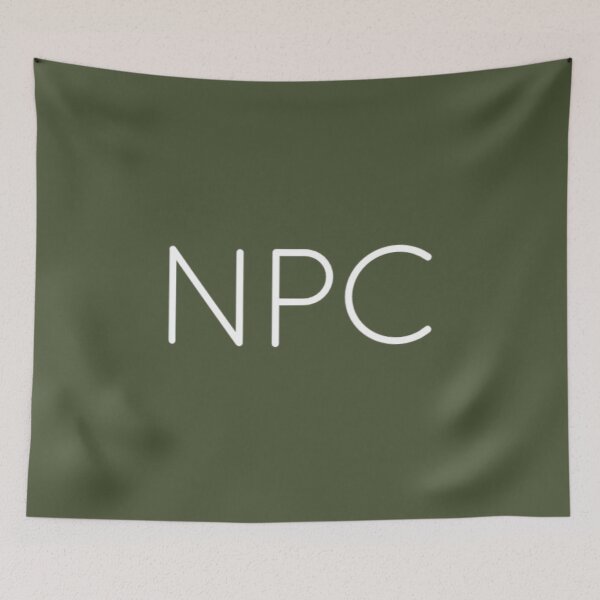 Item preview, Cosplay as a NPC with this! White on chive olive. designed and sold by PrintPit.