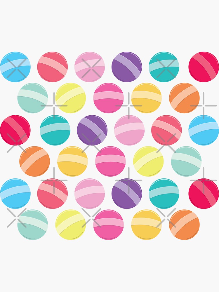"Light Pastel Candies" Sticker by sigdesign Redbubble