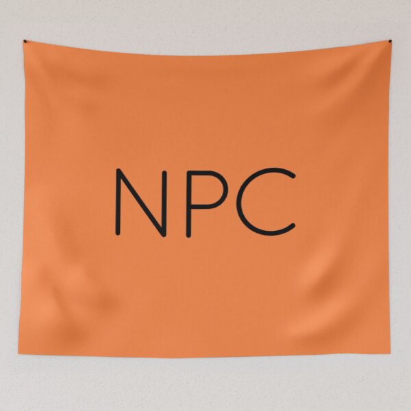 Item preview, Cosplay as a NPC with this! Black on orange peel. designed and sold by PrintPit.