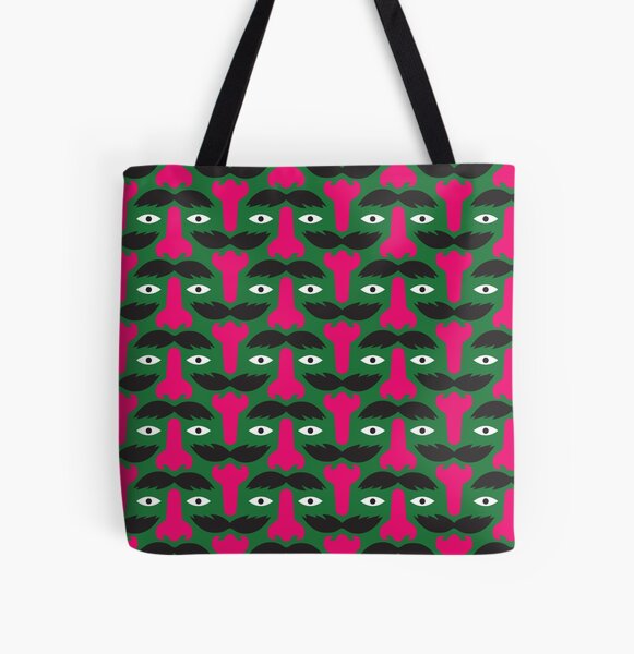 Moustaches All Over Print Tote Bag
