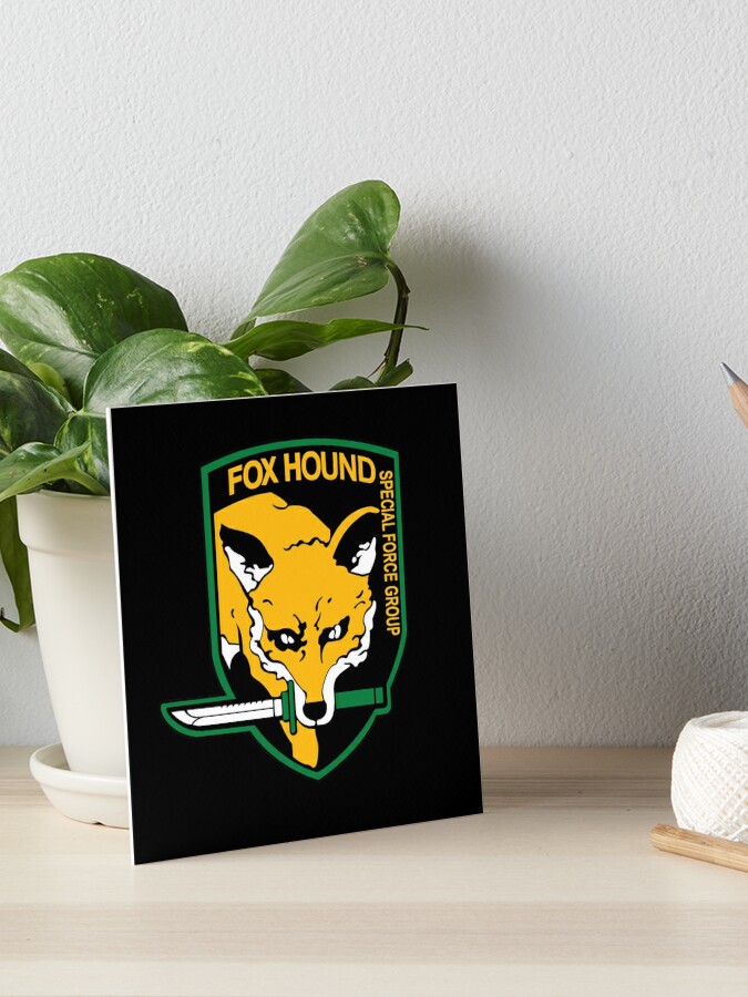 Metal Gear Solid Fox Hound Logo Art Board Print By Blackholemedia Redbubble