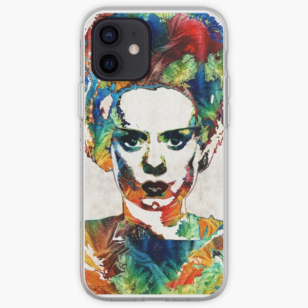 Frankenstein Bride Art - Colorful Monster Bride - By Sharon Cummings iPhone Soft Case