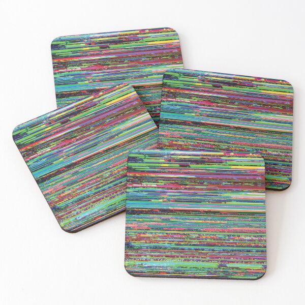 Item preview, mega glitch blue and green stripes designed and sold by frauenbrauen.
