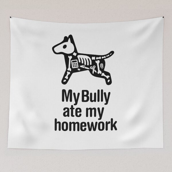 Item preview, Miniature Bull Terrier My Bully ate my homework dog designed and sold by LaundryFactory.