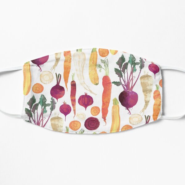 Autumn Vegetables Pattern on White background Mask