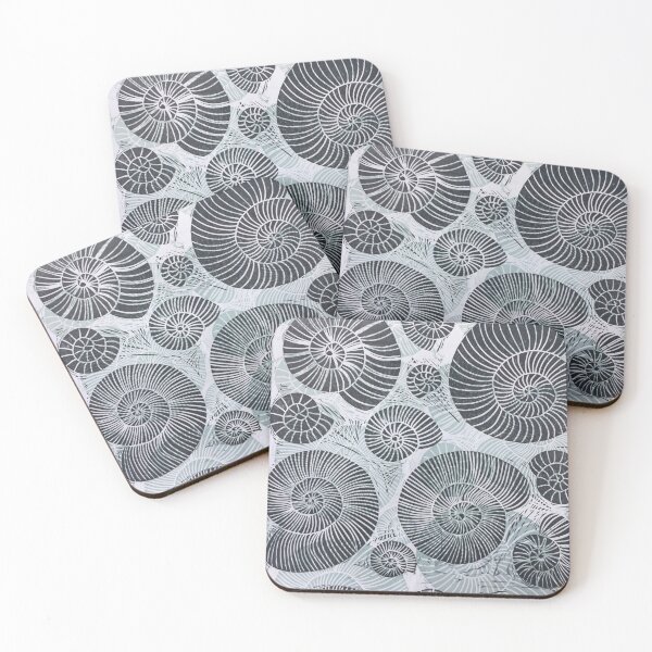 Item preview, Grey Ammonites designed and sold by Jane Dignum.