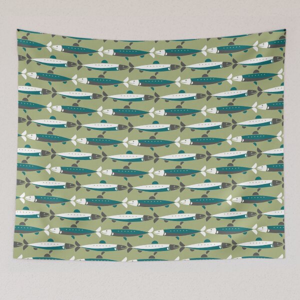 Item preview, Sea Sardines Pattern designed and sold by lanolga.