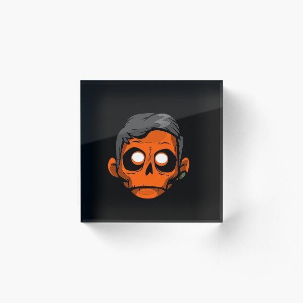 Zomboy Head Orange Acrylic Block by LAZRLZRD | Redbubble Zomboy Head Orange Acrylic Block by LAZRLZRD