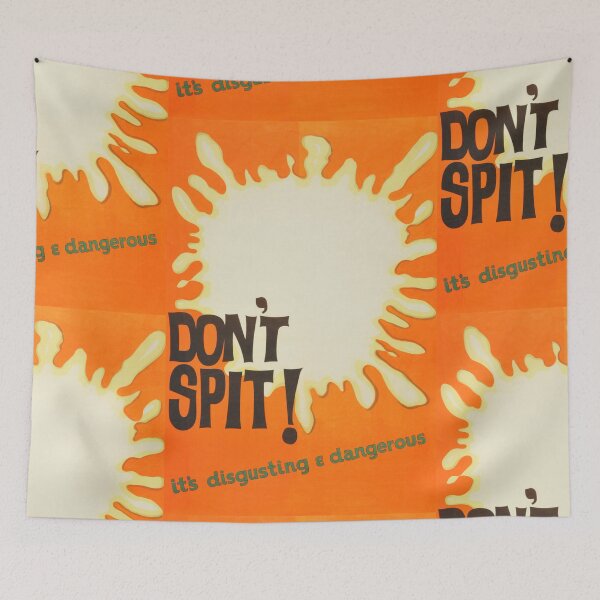 Item preview, Dont Spit! Vintage poster designed and sold by Vintage Designs +.
