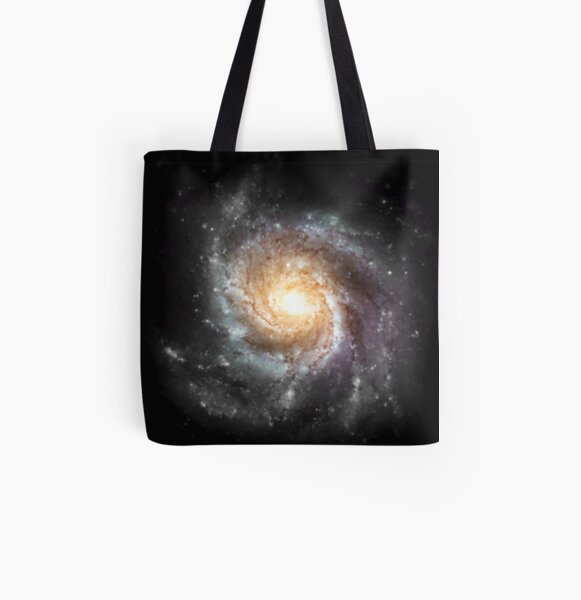 A galaxy is a huge collection of gas, dust, and billions of stars and their solar systems All Over Print Tote Bag