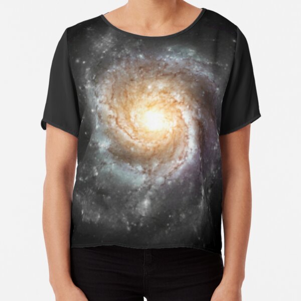 A galaxy is a huge collection of gas, dust, and billions of stars and their solar systems Chiffon Top