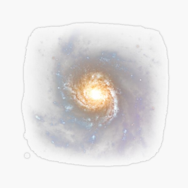 A galaxy is a huge collection of gas, dust, and billions of stars and their solar systems Transparent Sticker
